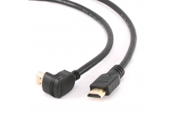 Kabel CABLEXPERT CC-HDMI490-6 HDMI-HDMI 1,8m, 1.4, M/M stíněný, zlacené kontakty, 90° lomený, černý