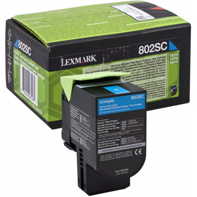 Lexmark 80C2SC0 azurový (cyan) originální toner