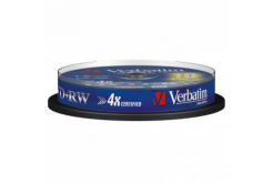 Verbatim DVD+RW, Matt Silver, 43488, 4.7GB, 4x, spindle, 10-pack, bez možnosti potisku, 12cm, pro archivaci dat