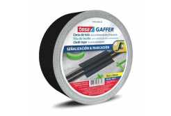 Tesa 53949 Matt Gaffer Tape, černá matná textilní páska, 50 mm x 50m