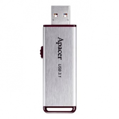 Apacer USB flash disk, USB 3.0, 16GB, AH35A, stříbrný, AP16GAH35AS-1, USB A, s výsuvným konektorem