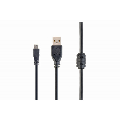 Kabel CABLEXPERT CCF-USB2-AM5P-6 USB A-MINI 5PM 2.0 1,8m HQ s ferritovým jádrem