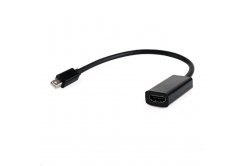 Kabel CABLEXPERT A-mDPM-HDMIF-02 red. miniDisplayport na HDMI, M/F, černá