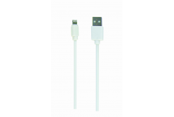 Kabel CABLEXPERT CC-USB2-AMLM-2M-W USB 2.0 Lightning (IP5 a vyšší) nabíjecí a synchronizační kabel, 2m, bílý