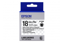 Epson LabelWorks LK-5TBN C53S655008 18mm x 9m, černý tisk / průhledný podklad, originální páska