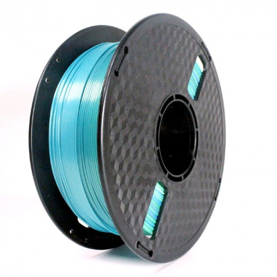 GEMBIRD 3D filament, PLA, 1,75mm, 1000g, 3DP-PLA-SK-01-BG,  silk rainbow, modrá/zelená