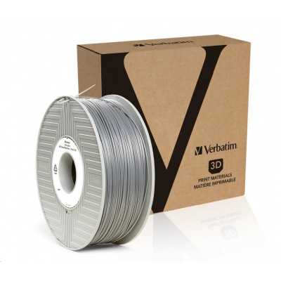 VERBATIM 3D Printer Filament ABS 1.75mm, 404m,1kg silver/metal grey (OLD PN 55016)