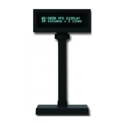 Capture 2-Line VFD Customer Display (Black) RS-232 interface.