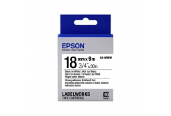 Epson LabelWorks LK-5WBW C53S655012 18mm x 9m, černý tisk / bílý podklad, silně lepicí, originální páska