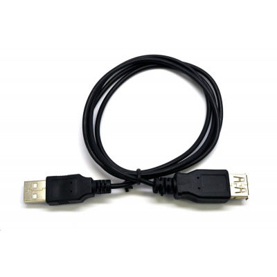 Kabel C-TECH CB-USB2AA-18-B USB A-A 1,8m 2.0 prodlužovací, černý