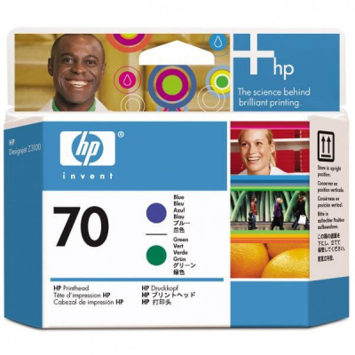 HP C9408A, HP 70, blue/green, HP DesignJet Z3100 originální tisková hlava 