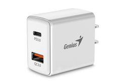 Genius Síťový adaptér 20W, 2 porty, USB-C, USB-A, PD-20AC