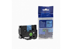 Kompatibilní páska s Brother TZ-551 / TZe-551, 24mm x 8m, černý tisk / modrý podklad