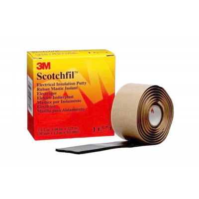 3M Scotchfil Elektroizolační tmelová páska, černá, tl. 3,1 mm, 38 mm x 1,5 m