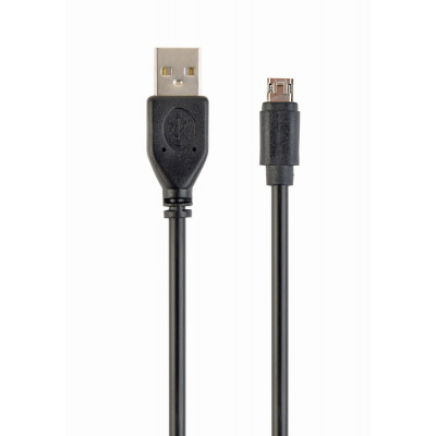 Kabel CABLEXPERT CC-USB2-AMmDM-6 MicroUSB oboustranný univerzální konektor, 1,8m, černý