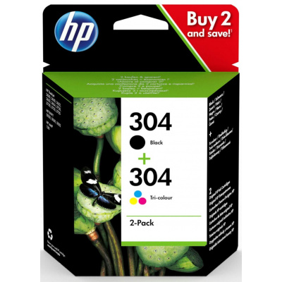 HP 304 3JB05AE černá/barevná (black/color) sada originální cartridge