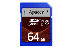 Apacer paměťová karta Secure Digital Card, 64GB, SDXC, AP64GSDXC10U1-R, UHS-I U1 (Class 10)