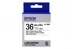 Epson LabelWorks LK-7WBN C53S657006 36mm x 9m, černý tisk / bílý podklad, originální páska