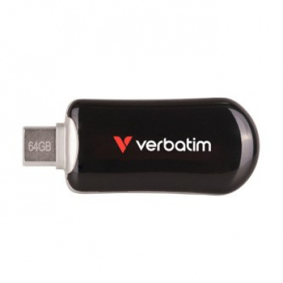 Verbatim USB flash disk, USB C, 64GB, Plectra, černý, 30224, USB C