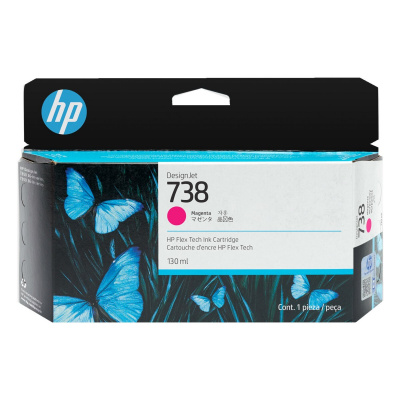 HP 738 498N6A purpurová (magenta) originální cartridge