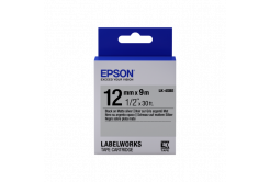 Epson LabelWorks LK-4SBE C53S654017 12mm x 9m, černý tisk / matně stříbrný podklad, matná, originální páska