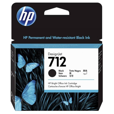 HP 712 3ED70A černá (black) originální cartridge