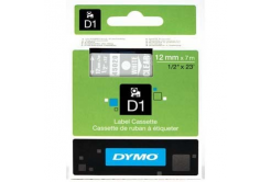 Dymo D1 45020, S0720600, 12mm x 7m bílý tisk / průhledný podklad, originální páska