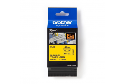 Brother FLE-6511 Pro Tape, 45mm x 10.5mm, černý tisk/žlutý podklad, 72ks, originální páska