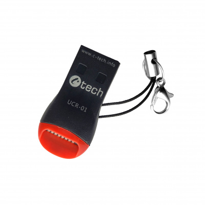 Čtečka karet C-tech UCR-01, USB 2.0 TYPE A, micro SD