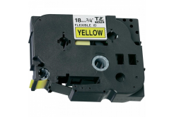 Kompatibilní páska s Brother TZ-FX641/TZe-FX641 18mm x 8m, flexi, černý tisk/žlutý podklad