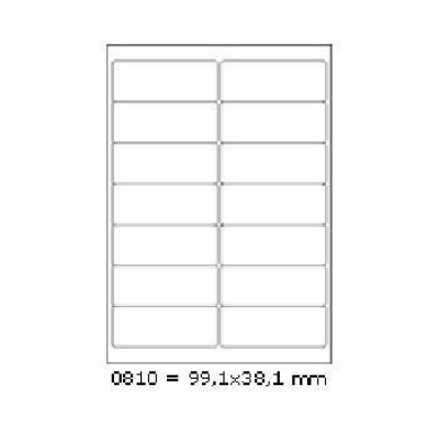 Samolepicí etikety 99,1 x 38,1 mm, 14 etiket, A4, 100 listů