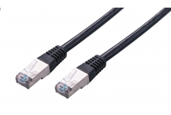 Kabel C-TECH CB-PP5F-1BK patchcord Cat5e, FTP, černý, 1m