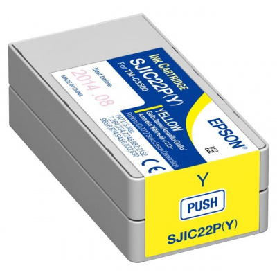 Epson GJIC5(Y) C13S020566 pro ColorWorks, žlutá (yellow) originální cartridge