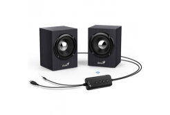 Genius reproduktory SP-HF385BT, 2.0, 4W, černé, regulace hlasitosti, BT, dřevěné, 3,5 mm jack/ bluetooth, 150Hz-20kHz