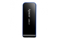 Apacer USB flash disk, USB 3.0, 64GB, AH356, černý, AP64GAH356B-1, USB A, s výsuvným konektorem