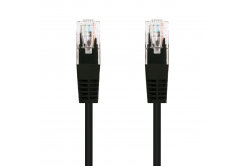 Kabel C-TECH CB-PP5-3BK patchcord Cat5e, UTP, černý, 3m