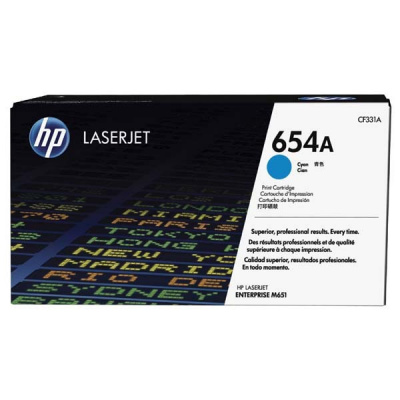 HP 654A CF331A azurová (cyan) originální toner