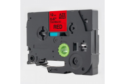 Kompatibilní páska s Brother TZ-FX431 / TZe-FX431, 12mm x 8m, flexi, černý tisk / červený podklad