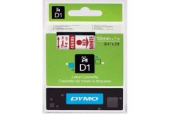 Dymo D1 45805, S0720850, 19mm x 7m, červený tisk / bílý podklad, originální páska