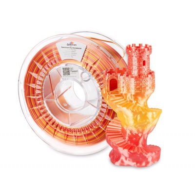 Spectrum 3D filament, PLA SILK RAINBOW, 1,75mm, 1000g, 81017, FIRE RED