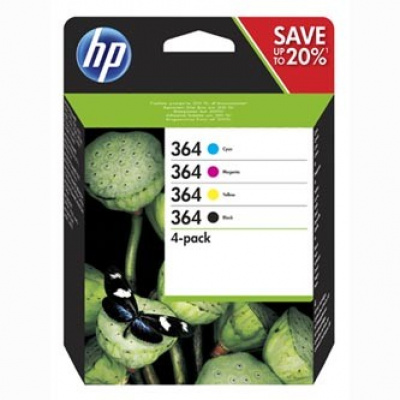 HP originální ink blistr, N9J73AE#301, No.364 Combo pack, CMYK, HP Combo-pack,B8550,C5380,D5460