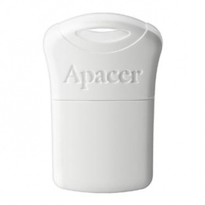 Apacer USB flash disk, USB 2.0, 32GB, AH116, bílý, AP32GAH116W-1, USB A, s krytkou