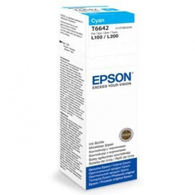 Epson T66424A azurová (cyan) originální cartridge