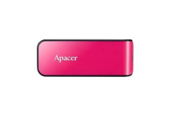 Apacer USB flash disk, USB 2.0, 64GB, AH334, růžový, AP64GAH334P-1, USB A, s výsuvným konektorem