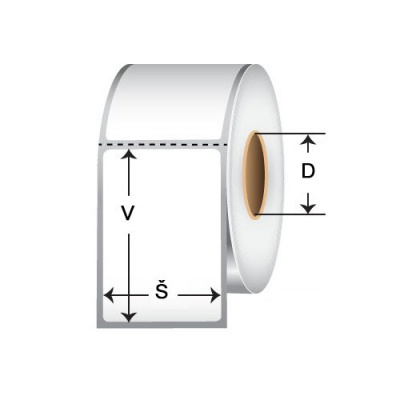 Samolepicí PP (polypropylen) etikety, 100x100mm, 1000ks, pro TTR, žluté, role